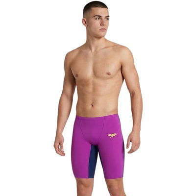 Speedo - Boys Fastskin Endurance+ Max High Waisted Jammer - Neon Jelly/Noble Navy