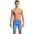 Speedo - Boy's Fastskin HyperSpark Printed Jammer - Under Current/Sugar Blue