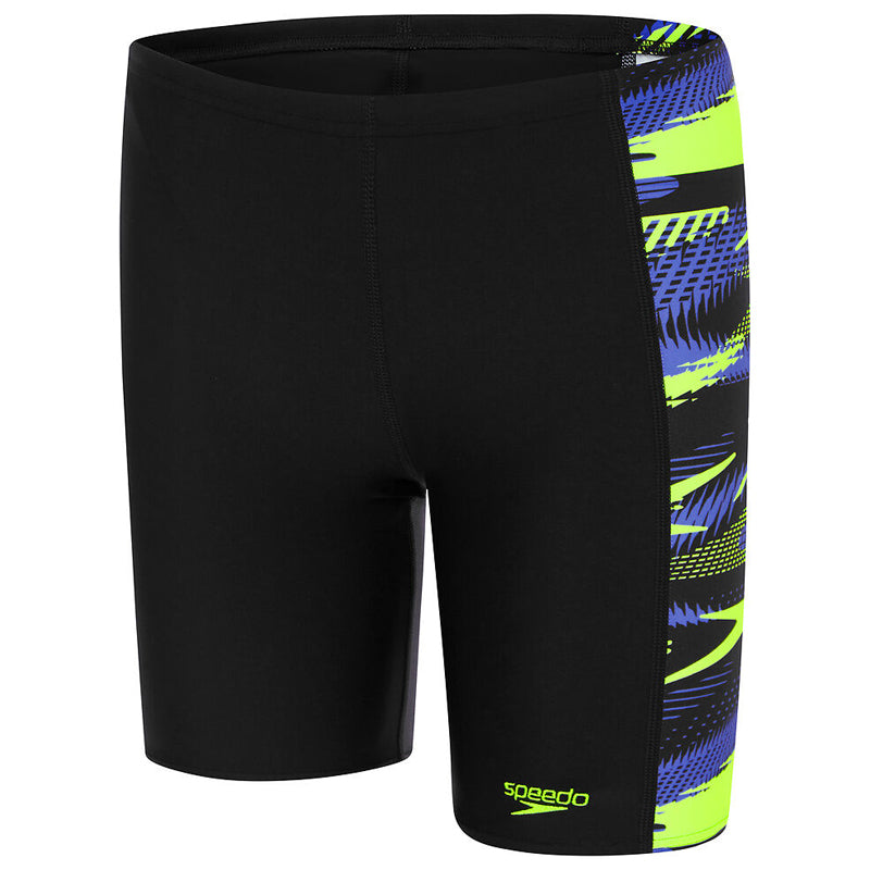 Speedo - Boys HyperBoom Panel Jammer - Black/Hyper Yellow