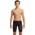 Speedo - Boys' Medley Logo Jammer - Anthracite/High Risk Red
