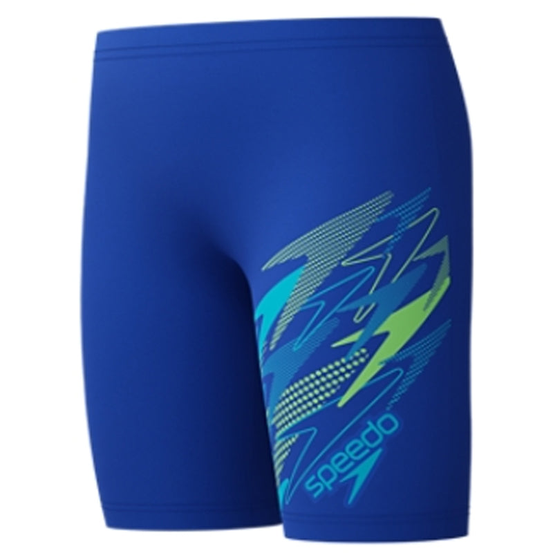 Speedo - Boys' Medley Logo Jammer - Deep Sapphire/Mayan Blue