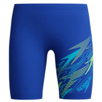 Speedo - Boys' Medley Logo Jammer - Deep Sapphire/Mayan Blue