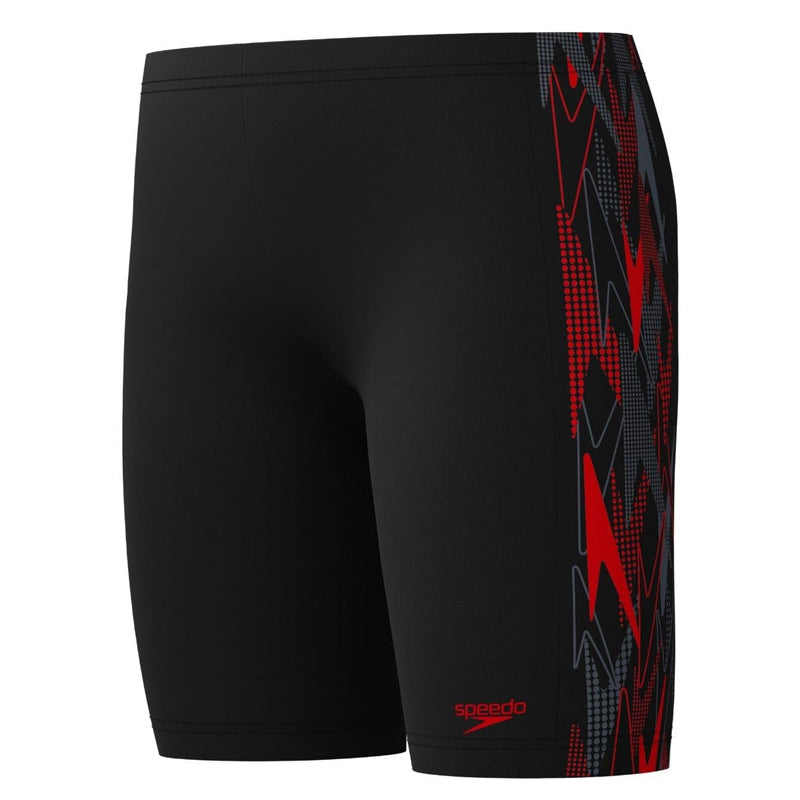 Speedo - Boys' Placement Jammer - Anthracite/High Risk Red