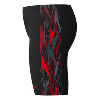 Speedo - Boys' Placement Jammer - Anthracite/High Risk Red