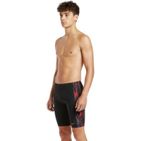 Speedo - Boys' Placement Jammer - Anthracite/High Risk Red