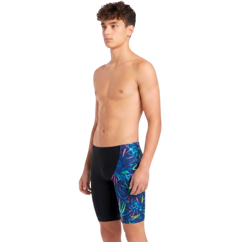 Speedo - Boys Printed V-Cut Jammer - Peacoat