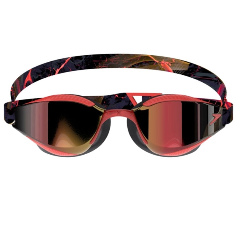 Speedo - Fastskin Hyper Elite Mirror Adult Goggles - Autumn Red/Smoke/Crimson Royal