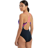Speedo - Girls Digital Placement Boom Zoom Splashback Swimsuit - DarkTeal/Coral