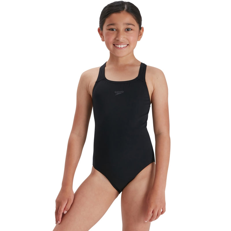 Speedo - Girls' Endurance+ Medalist Swimsuit - Black