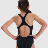 Speedo - Girls' Endurance+ Medalist Swimsuit - Black