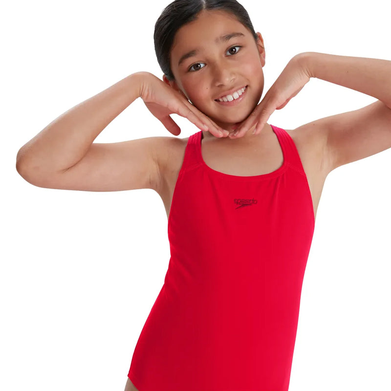 Speedo - Girls' Endurance+ Medalist Swimsuit - Red