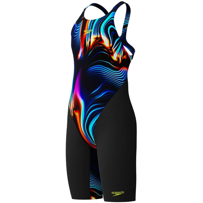 Speedo - Girls' Fastskin Endurance+ Max Openback Kneeskin - Black/Multi