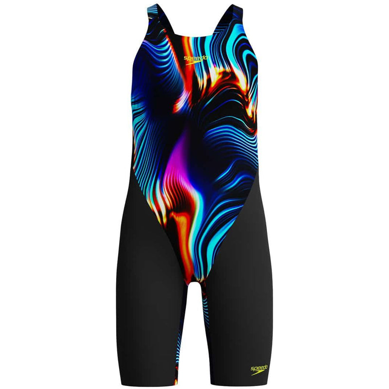 Speedo - Girls' Fastskin Endurance+ Max Openback Kneeskin - Black/Multi