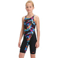 Speedo - Girls' Fastskin Endurance+ Max Openback Kneeskin - Colour Shock/Black Ml