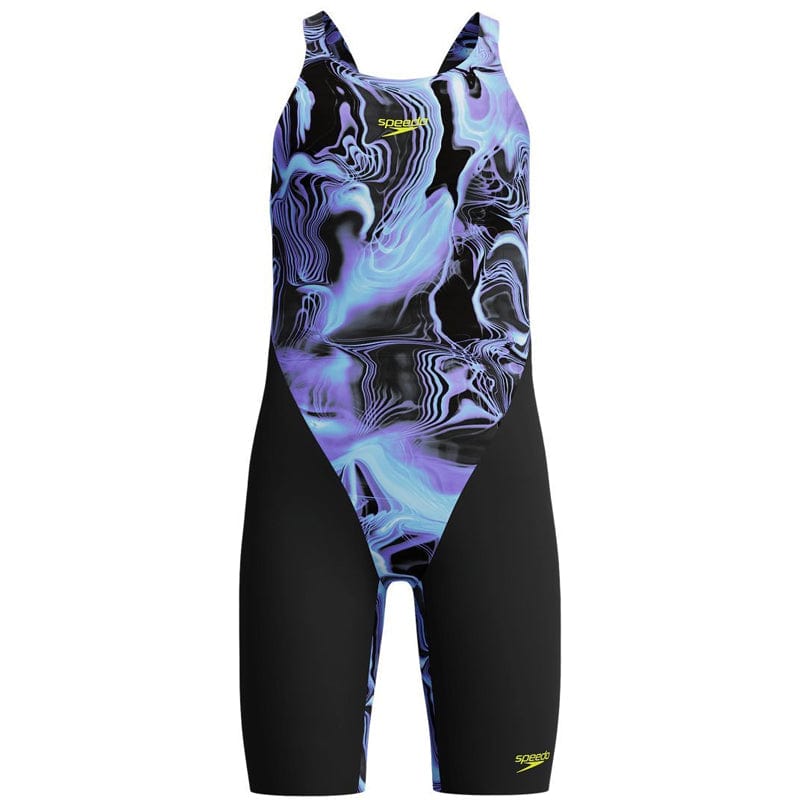 Speedo - Girls' Fastskin Endurance+ Max Openback Kneeskin - Lucent Glow/Black