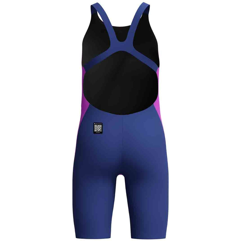 Speedo - Girls' Fastskin Endurance+ Max Openback Kneeskin - Neon Jelly/Noble Navy
