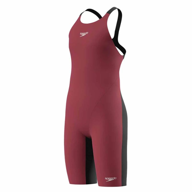 Speedo - Girls' Fastskin Endurance+ Max Openback Kneeskin - Regal Red/Black MI