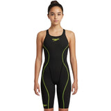 Speedo - Girl's Fastskin HyperSpark Solid Openback Kneeskin - Black