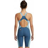 Speedo - Girl's Fastskin HyperSpark Solid Openback Kneeskin - Night/Sevres Blue