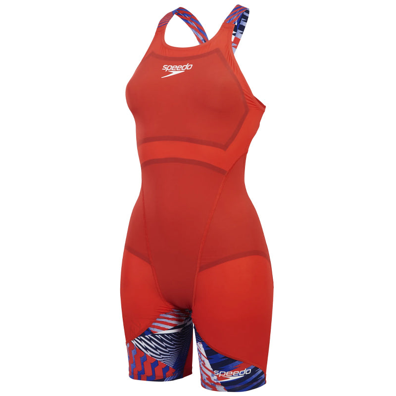 Speedo - Girls' Fastskin LZR Ignite Kneeskin - Red/Blue/White
