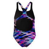 Speedo - Girls Hyperboom Print Medalist Swimsuit - Anthracite
