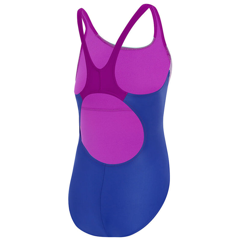 Speedo - Girls' Printed Pulseback Swimsuit - Cobalt Pop