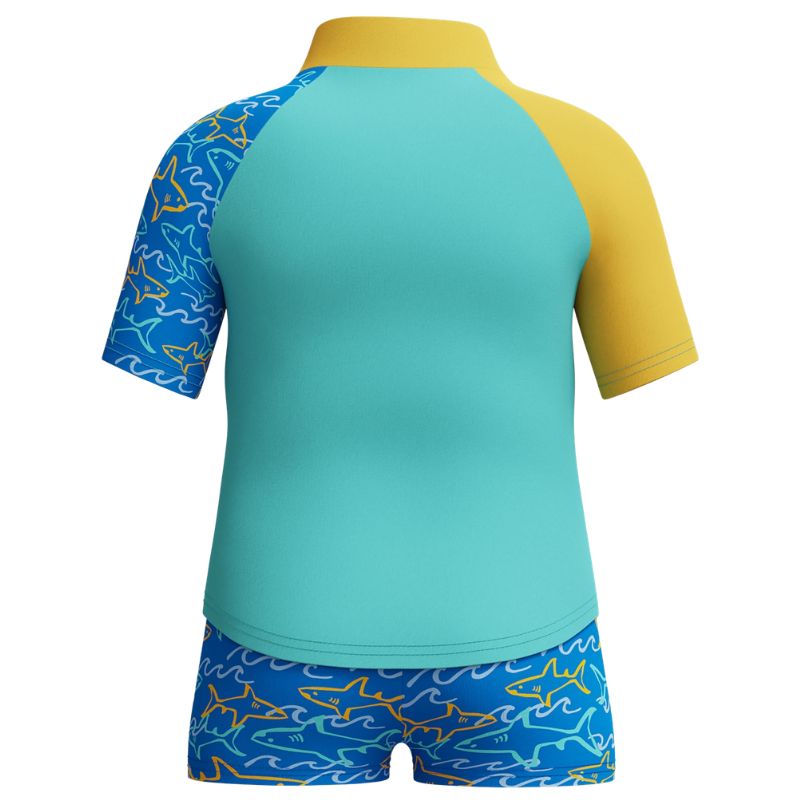 Speedo - Infant Boys Learn to Swim Rashguard Set - Blue/Yellow