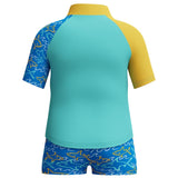 Speedo - Infant Boys Learn to Swim Rashguard Set - Blue/Yellow