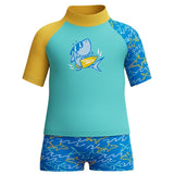 Speedo - Infant Boys Learn to Swim Rashguard Set - Blue/Yellow