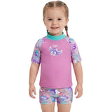 Speedo - Infant Girls' Digital Short Sleeve Rash Top Set - Pink