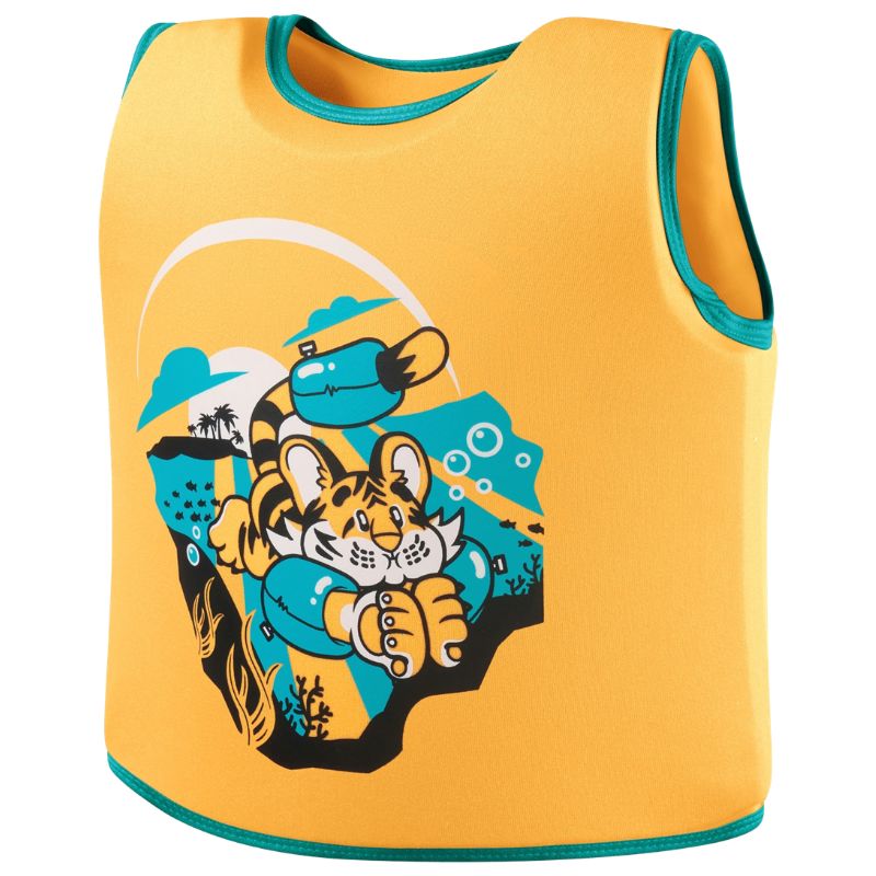 Speedo - Infant Learn to Swim Aanadi Bengali Tiger Cub Float Vest - Orange/Green