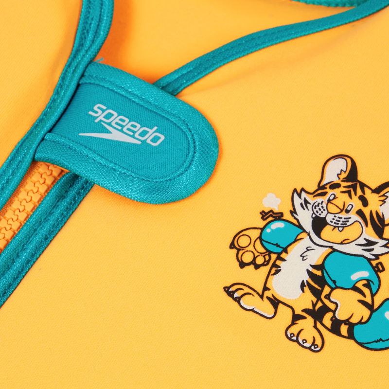 Speedo - Infant Learn to Swim Aanadi Bengali Tiger Cub Float Vest - Orange/Green