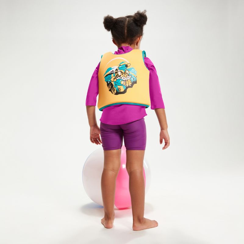 Speedo - Infant Learn to Swim Aanadi Bengali Tiger Cub Float Vest - Orange/Green