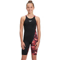 Speedo - Junior Fastskin Hyperpro Printed Openback Kneeskin - Black/Electric Veil