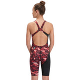 Speedo - Junior Fastskin Hyperpro Printed Openback Kneeskin - Black/Electric Veil