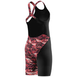 Speedo - Junior Fastskin Hyperpro Printed Openback Kneeskin - Black/Electric Veil