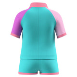 Speedo - Junior Unisex Learn to Swim Short Sleeve Rashguard Set - Aqua Breeze