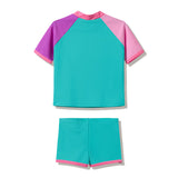 Speedo - Junior Unisex Learn to Swim Short Sleeve Rashguard Set - Aqua Breeze