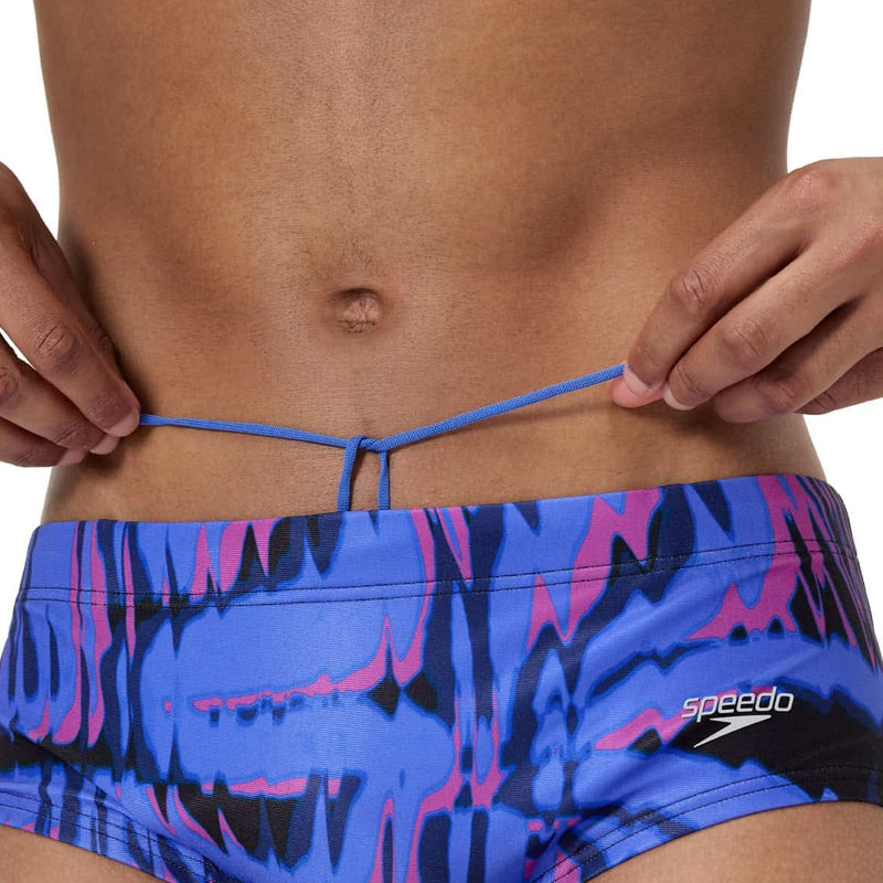 Speedo - Men's 13.5cm Club Training Allover Brief - Blue/Multi