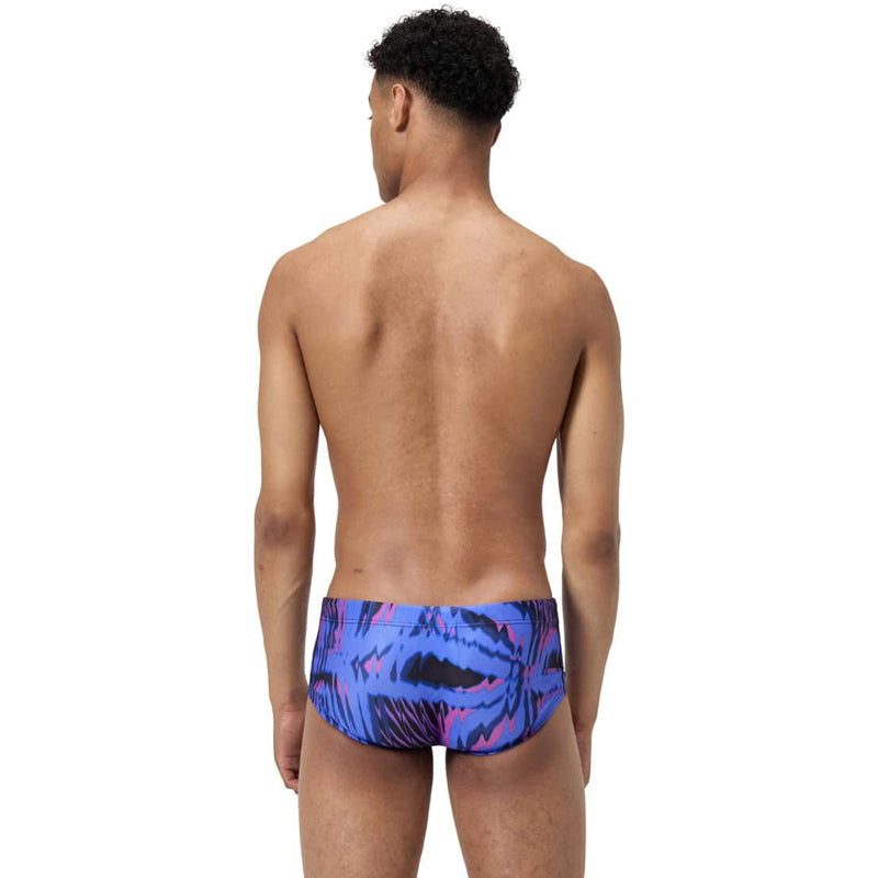 Speedo - Men's 13.5cm Club Training Allover Brief - Blue/Multi