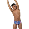 Speedo - Men's 13.5cm Club Training Allover Digital Brief - Hapuna Blue