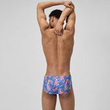 Speedo - Men's 13.5cm Club Training Allover Digital Brief - Hapuna Blue