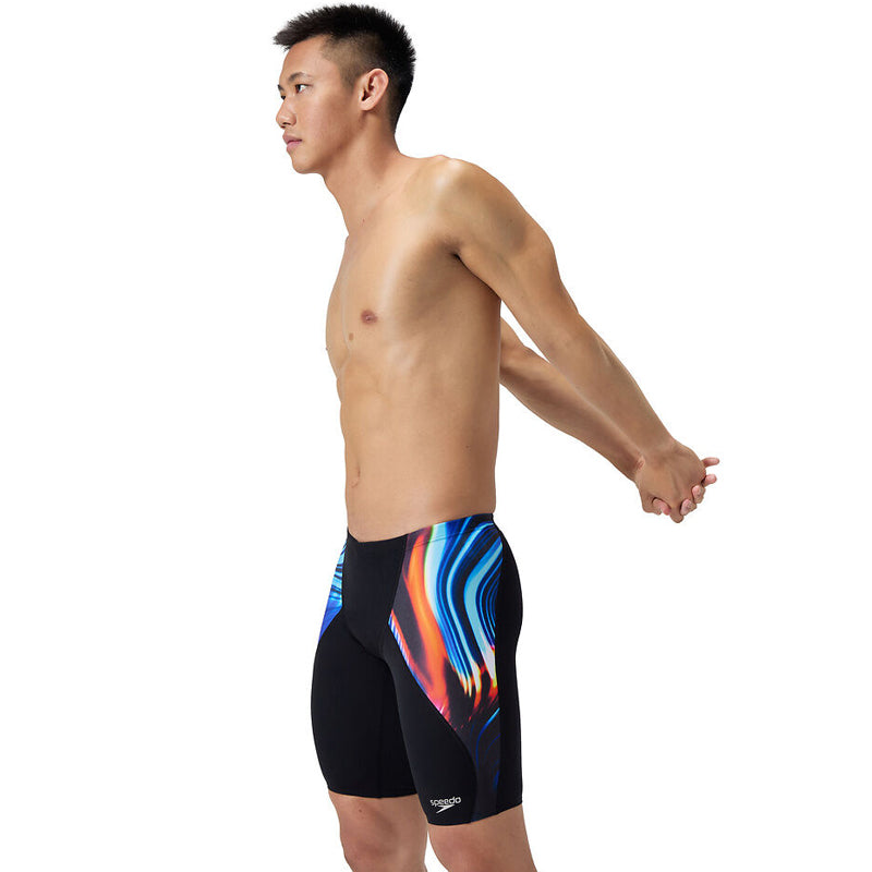 Speedo - Mens AllOver Digital V-Cut Jammer - Lava Blur/Black