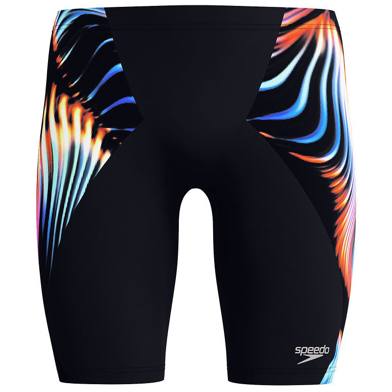 Speedo - Mens AllOver Digital V-Cut Jammer - Lava Blur/Black