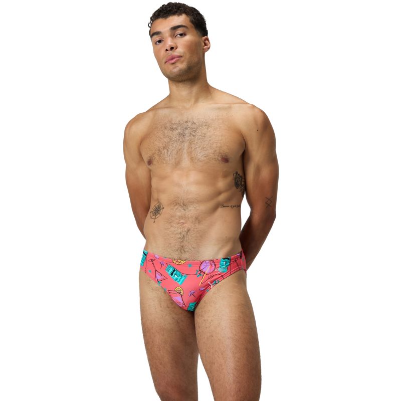 Speedo - Mens Beachstar Print 2" Brief - Coral Sands