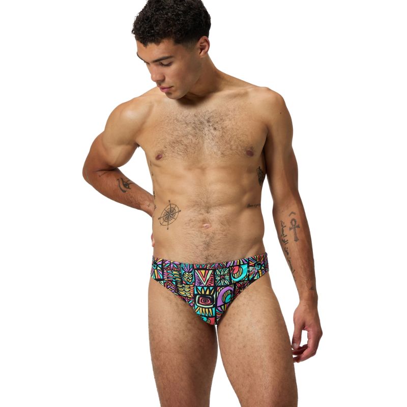Speedo - Mens Beachstar Print 2" Brief - Neon Violet