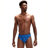 Speedo - Men's Bondi Blossom 5cm Club Training Brief - Blue/Blue