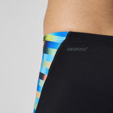 Speedo - Men's Club Training Allover Digital V-Cut Jammer - Blue/Yellow