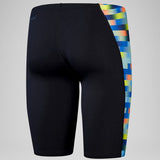 Speedo - Men's Club Training Allover Digital V-Cut Jammer - Blue/Yellow