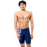 Speedo - Men's Club Training Placement Printed Jammer - Moonglow Smoke/Navy